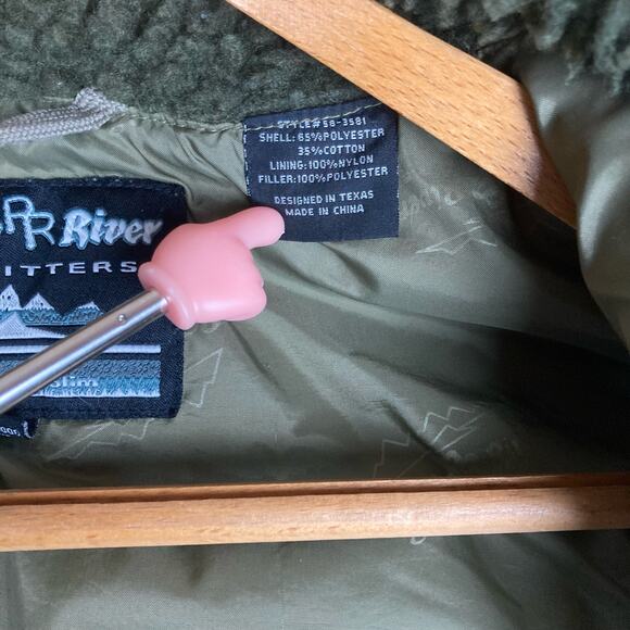 Powder River Outfitter Vest L Panhandle Slim Camo Sherpa Collar (flaw) No Hood - Picture 5 of 11
